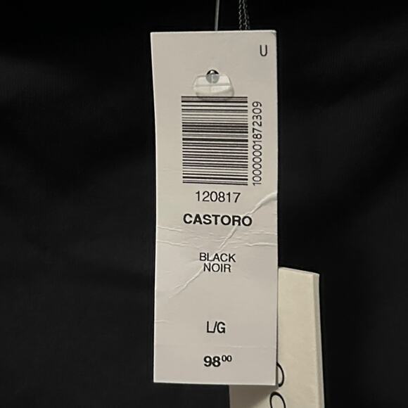 Aritzia Contour Castoro Off-Shoulder Bodycon Mini Dress Women’s L Black NWT $98 - Picture 3 of 8